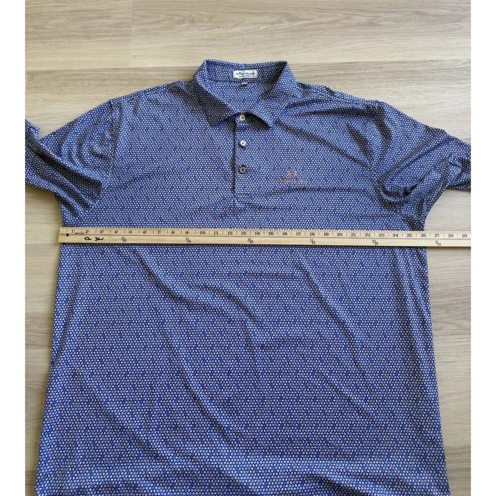 Peter Millar Summar Comfort Polo Golf Men’s Size XL Blue Geometric Logo - Picture 7 of 10
